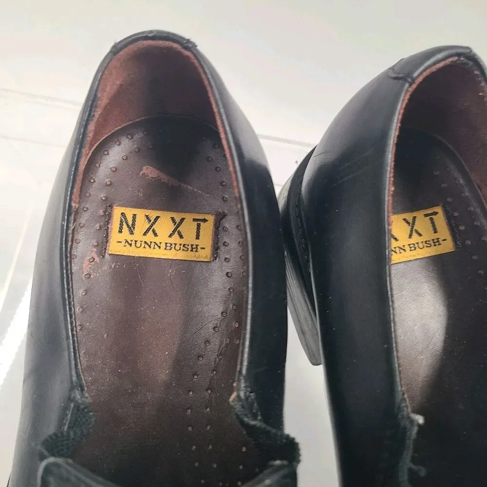 Nunn Bush Nxxt Men’s Black Leather Slip On Loafer size 9 Style 114462